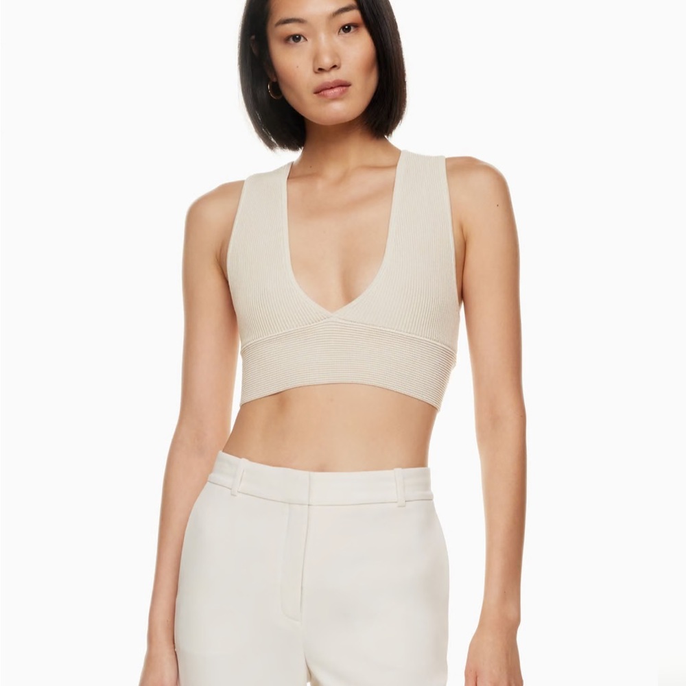 Aritzia Babaton Sculpt knit deep v tank #aritzia